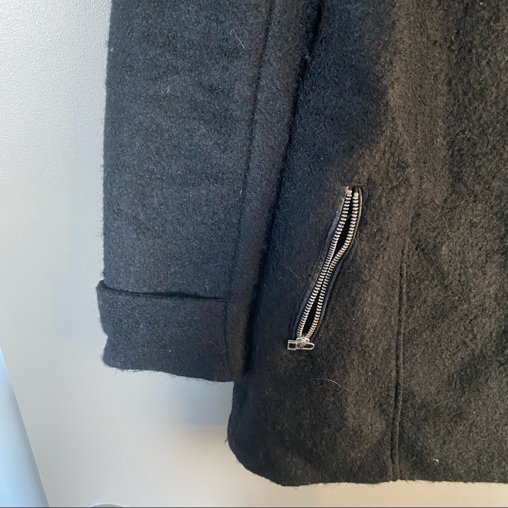 H&M Long Black Coat Gem